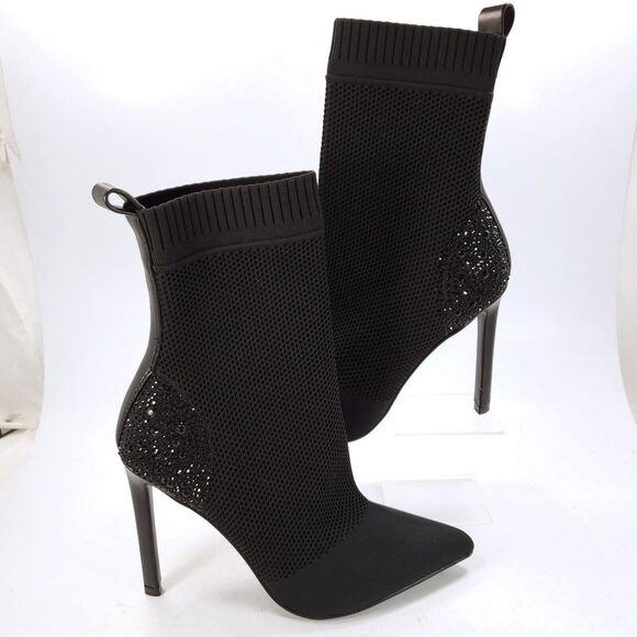 Steve Madden Janit Embellished Casual Stiletto Heel Womens Size 6.5 Black - Picture 6 of 9